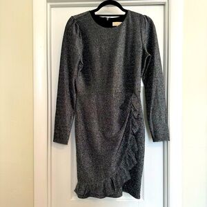 Michael Kors dress black silver sparkle lightweight sz S